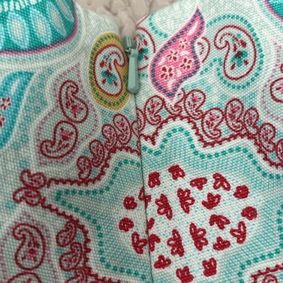 Women’s Talbots Lined Skirt, Size 8, Blue Pink Spring - Picture 4 of 8